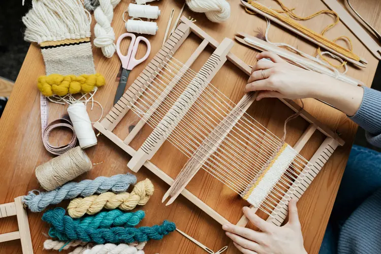 Weaving Processes on a Handloom